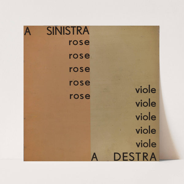 Parole in liberta; futuriste olfattive tattili-termiche Pl. 4 (1932) by Filippo Tommaso Marinetti
