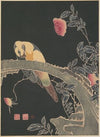 Parrot on the Branch of a Flowering Rose Bush (ca. 1900)