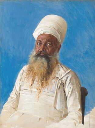 Parsi priest (fire worshiper). Bombay