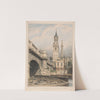 Part of Old London Bridge, St. Magnus and the Monument (1831) by Edward William Cooke