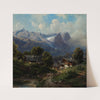 Partenkirchen in Bavaria at Sunrise (1860) by Carl Millner