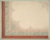 Partial design for the painted decoration of a ceiling