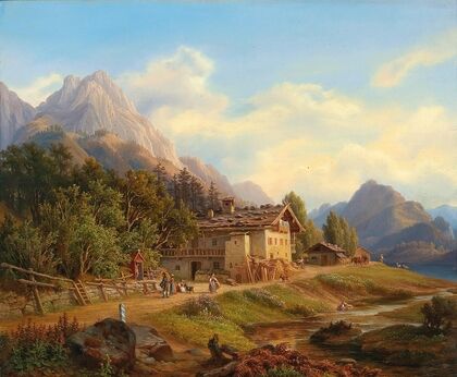 Partie Am Hintersee In Der Ramsau Bey Berchtesgaden