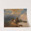 Partie aus den westungarischen Donauauen mit aufsteigendem Gewitter by Adalbert Stifter