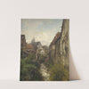 Partie in der Esslinger Altstadt am Stadtgraben mit den beiden Türmen der Stadtkirche im Hintergrund by Gustav Schönleber