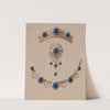Parure of diadem, brooch and necklace with lapis lazuli and enamel by Alexis Falize