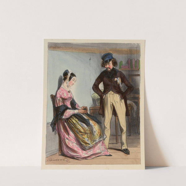 Pas le sou, un jour de Chaumière (1839-1841) by Paul Gavarni