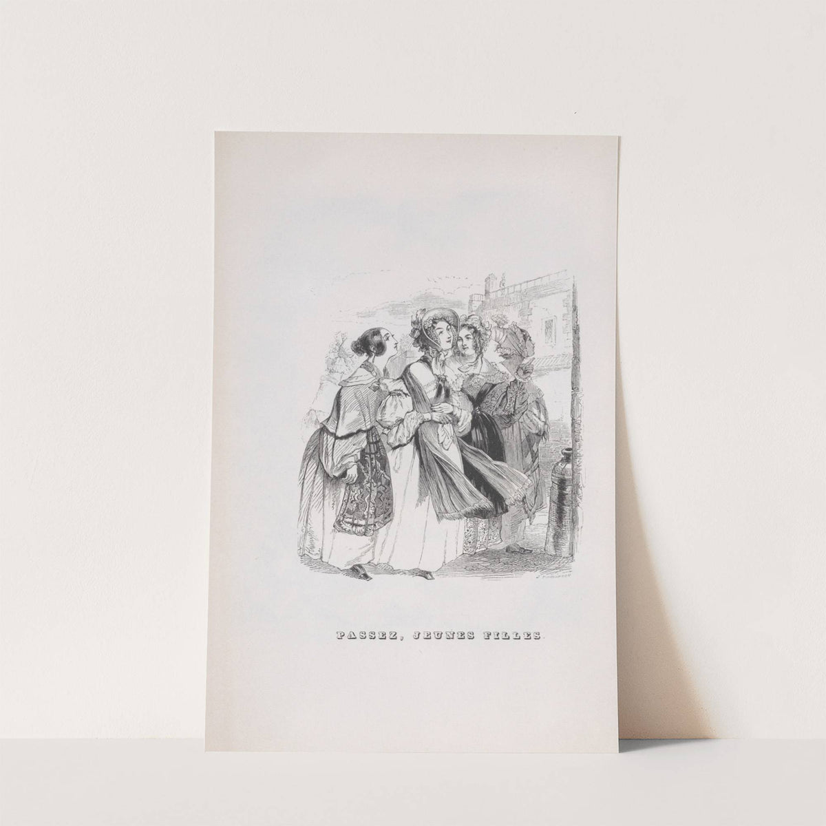 Passing Young Girls by J. J. Grandville