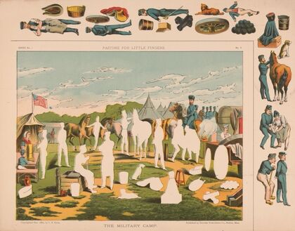 Pastime for little fingers. The Military camp (1881)