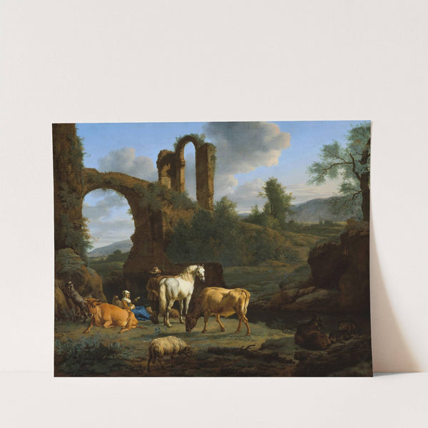 Pastoral Landscape with Ruins (1664) by Adriaen van de Velde