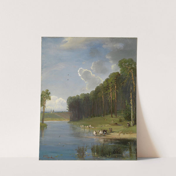 Pastoral scene by Alexei Kondratievich Savrasov