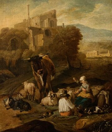 Pastoral Scene Against Ruins (17th century)