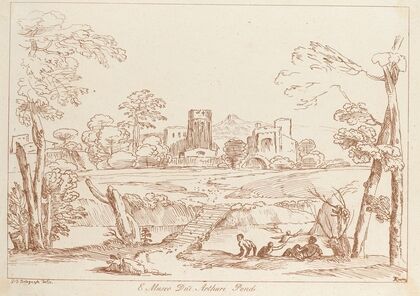 Pastoral scene with castle