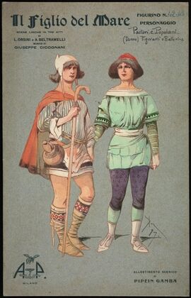 Pastori e popolani (donne) figuranti o ballerine