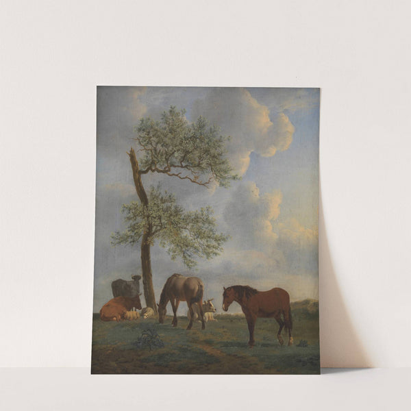 Pasture with Horses and Cattle (1659 - 1660) by Adriaen van de Velde