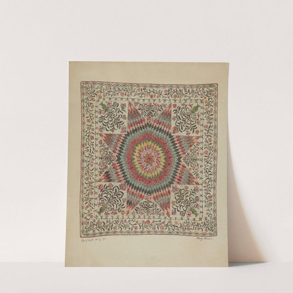 Patchwork and Applique Quilt (c. 1936) by Mary Berner