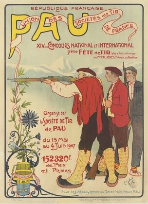 Pau – XIVème concours national et international, 7ème fête de tir du 15 mai au 4 juin 1907 (1907)