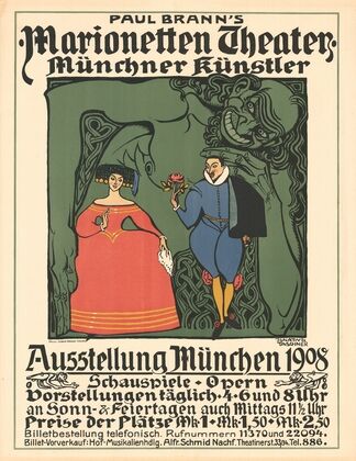 Paul Brann’s Marionetten Theater Münchner Künstler – Ausstellung München 1908 (1908)