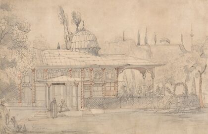 Pavilion Near a Mosque (recto)