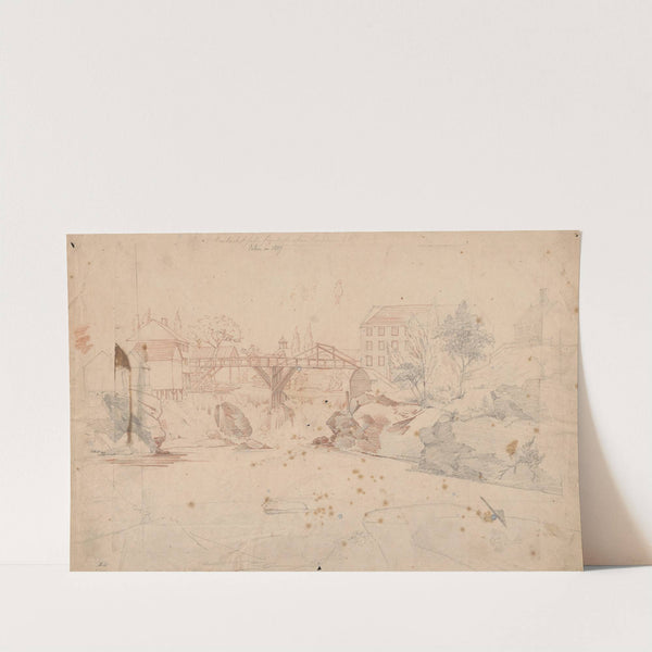 Pawtucket Falls four miles above Providence, R.I., taken in 1807 by John Rubens Smith