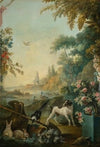 Paysage au chien