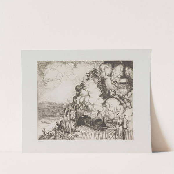 Paysage au tunnel (1920) by Jean-Émile Laboureur