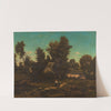 Paysage aux chaumières (19th Century) by Henri-Joseph Harpignies