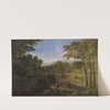 Paysage avec deux nymphes et un serpent by Nicolas Poussin