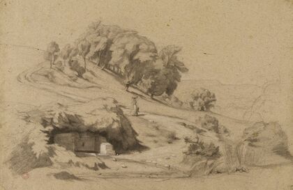 Paysage avec femme et enfant