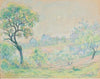 Paysage avec maisons au fond