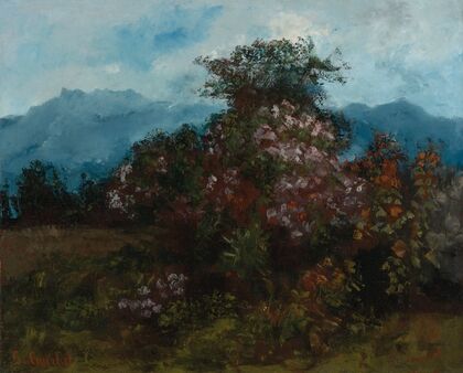 Paysage Avec Massif Fleuri — size preview