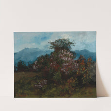 Paysage Avec Massif Fleuri by Gustave Courbet