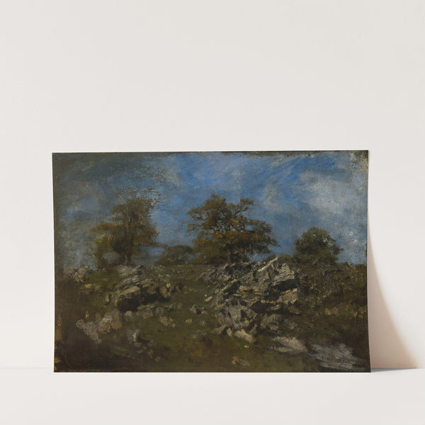 Paysage avec rocher by Antoine-Louis Barye