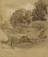 Paysage avec un ermite