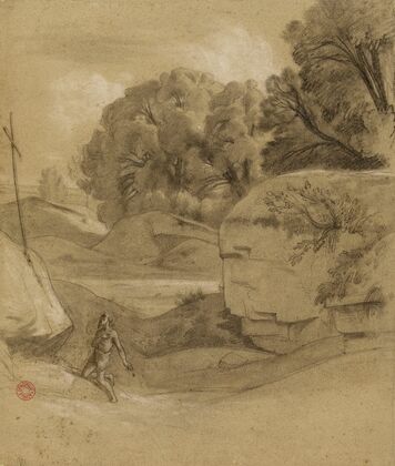 Paysage avec un ermite