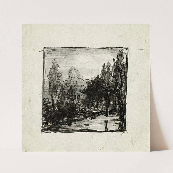 Paysage avec une grande figure humaine (1889) by Arthur-Joseph Gueniot