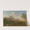 Paysage classique avec aqueduc et forteresse by Agathon du Petitbois