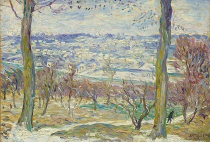 Paysage de neige aux environs de Paris