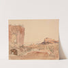 Paysage de ruines et château-fort by Jacques-Raymond Brascassat