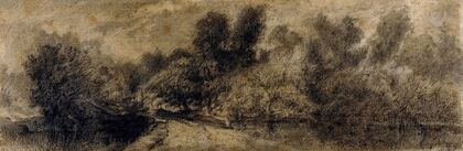 Paysage de ville avec remparts (ca 1840)