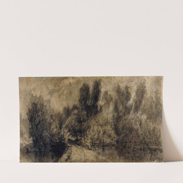 Paysage de ville avec remparts (ca 1840) by Théodore Rousseau