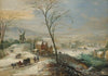 Paysage d’hiver avec un moulin Ã  vent