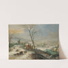 Paysage d&#039;hiver avec un moulin à vent by Joos de Momper