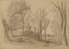 Paysage et une esquisse au verso
