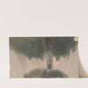 Paysage fluvial et son reflet au couchant rose by Jeanne Jegou-Cadart