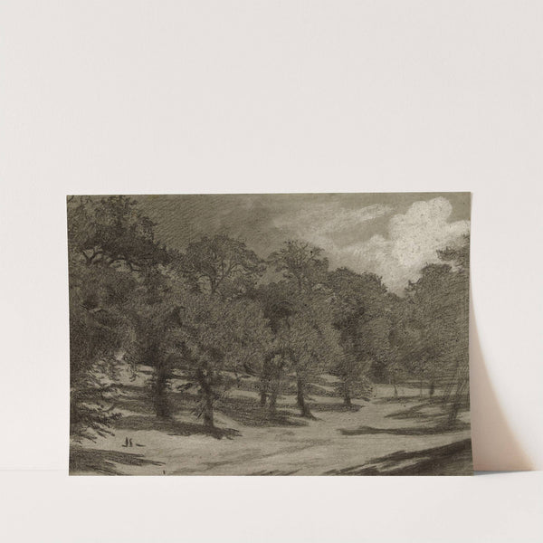 Paysage - orée d&#039;un bois by Léon Bonnat