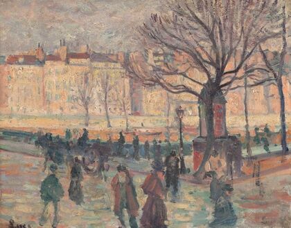 Paysage parisien. Bords de Seine