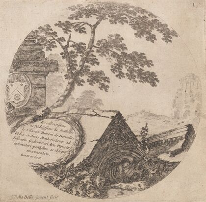 Paysages et ruines de Rome – Titre
