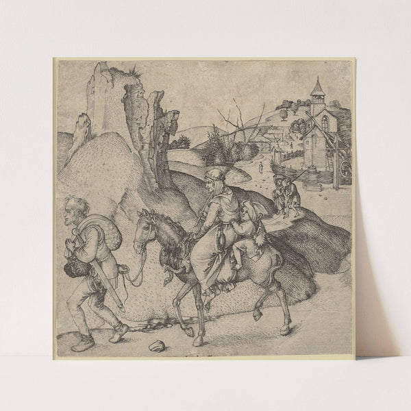 Peasant Family Going to Market (ca. 1470) by Martin Schongauer