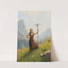 Peasant Girl With A Rake by Hans Dahl